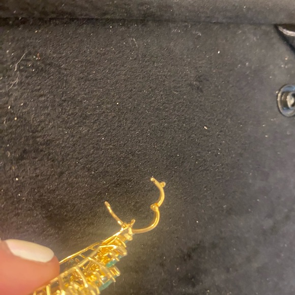 14kt gold emerald and diamond enhancer - Picture 7 of 9